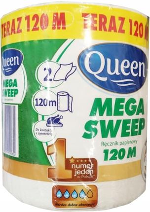 Queen Ręcznik Papierowy Kuchenny 120M Mega Sweep
