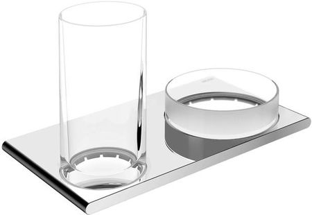 Keuco Edition 400 podwójny uchwyt szklanka i półka nikiel szczotkowany 11554059000