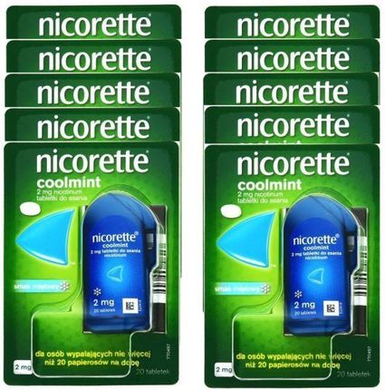 Nicorette Coolmint Tabletki 2mg, 10x20 sztuk
