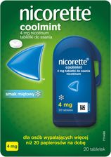 Nicorette Coolmint 4 mg, 5x20 tabl. do ssania