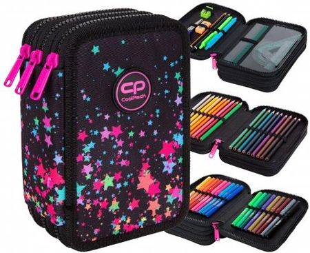 CoolPack Piórnik Jumper 3 potrójny, z wyposażeniem Galaxy