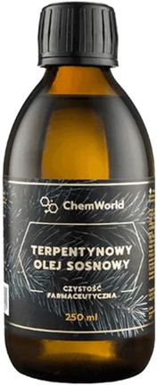 Chemworld Terpentynowy Olej Sosnowy Terpentyna Sosnowa 250ml Szklana Butelka