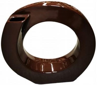 Wazon nowoczesny ozdobny ceramiczny brązowy 36 cm