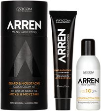 ARREN Beard & Moustache Color Kit zestaw do farbowania brody i wąsów (czarny)