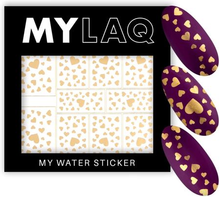 Mylaq Naklejki Na Paznokcie Złote Serca My Water Sticker – 7