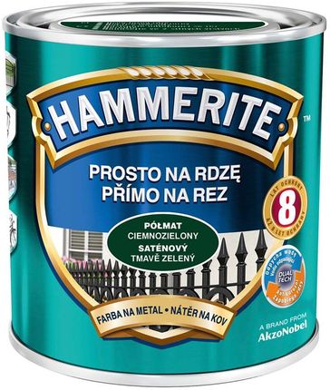 Hammerite Prosto na Rdzę Półmat Ciemnozielony 0,7L