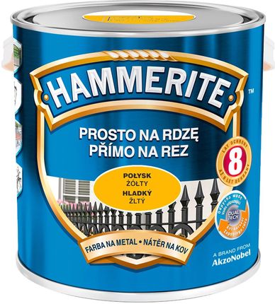 Hammerite Prosto na Rdzę Połysk Żółty 2,5L