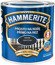 Farba Hammerite Prosto na Rdzę Połysk Grafitowy 2,5L