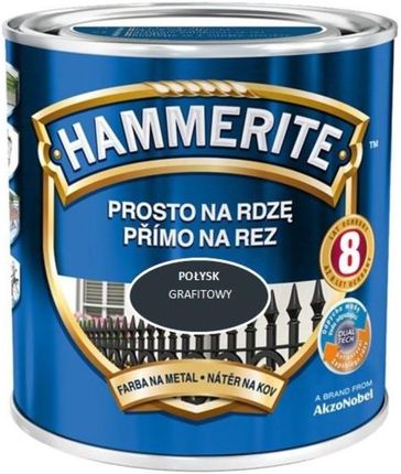 Hammerite Prosto na Rdzę Połysk Grafitowy 2,5L