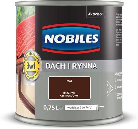 Akzonobel Nobiles na dach i rynny Brązowy czekoladowy 0,75L