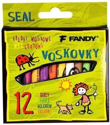 Fandy Kredki Świecowe Seal 12 Kolorów