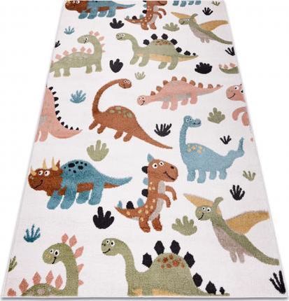 Dywany Łuszczów Dywan Fun Dino Dla Dzieci Dinozaury Krem, 280X370 Cm