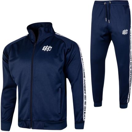 EXTREME HOBBY Dres Męski Sportowy Komplet Bluza i Spodnie Extreme Hobby STYLE 2022 - Niebieski