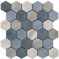 Cir Materia Prima Mosaico Esagona Mix Blue 27x27 Gres