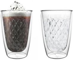 Zdjęcie EZYSTYLE Szklanki termiczne Ezy Style Diamond 250ml do kawy/harbaty 2 szt. (41668) - Grodków