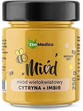 Zdjęcie Ekamedica Miód Wielokwiatowy Cytryna + Imbir I Naturalna Witamina C, 250g - Działoszyn