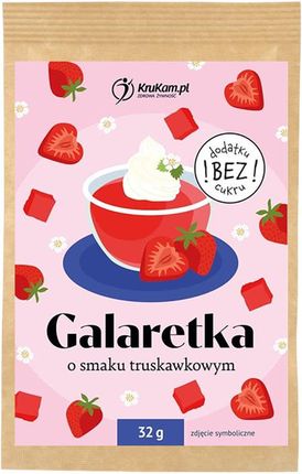 Krukam - Galaretka Truskawkowa, Bez Cukru, 32g