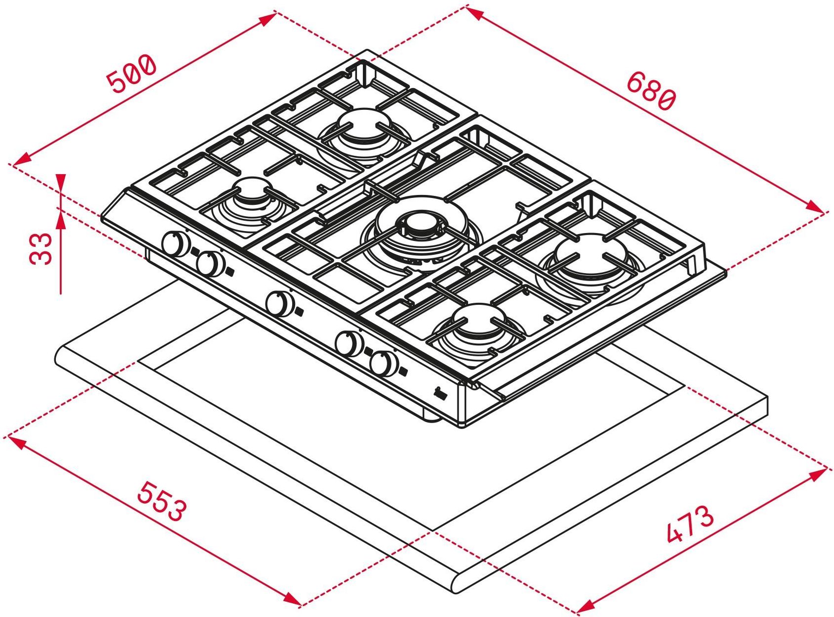фото Варочная поверхность газовая Teka EX 70.1 5G AI AL DR CI NTB