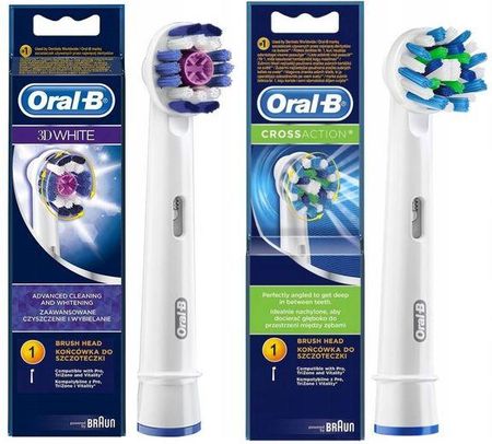 Oral-B Końcówki Cross Action 3D White