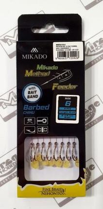 Mikado Przypon Method Feeder Z Gumką 6 0,16Mm Braid [Hmfb212G 6]