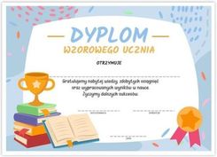 Learnhow Dyplom A4 Wzorowego Ucznia - Puchar 30Szt