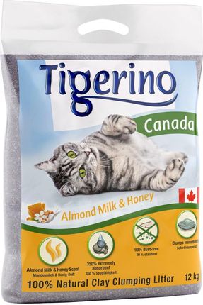 Tigerino Canada Style Żwirek Dla Kota Zapach Mleka Migdałowego I Miodu 12 Kg