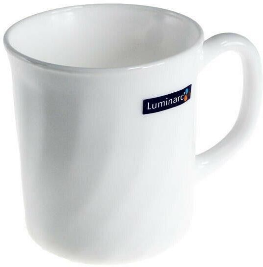 Luminarc Trianon – Set 6 Tazze Da Caffè In Porcellana Bianca, Capacità 290 Ml, Altezza 9 Cm, Classiche E Resistenti - 4
