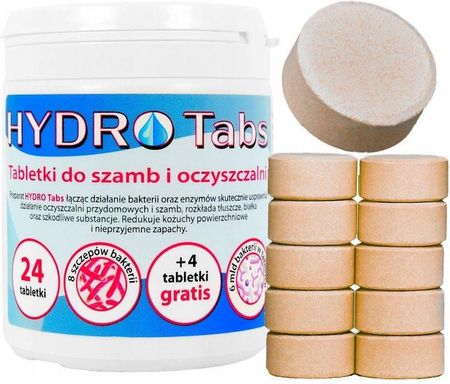 Tabletki biologiczne do szamba i oczyszczalni HYDRO TABS 5g (24+4)