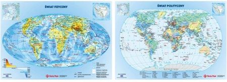 Podkład Dwustronny Z Mapą Świata