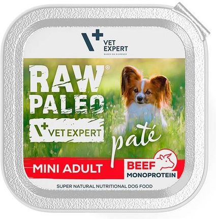 Vetexpert Raw Paleo Pate Mini Adult Beef Wołowina Tacka 150G