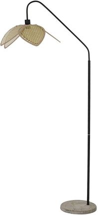 Dkd Home Decor Lampa Stojąca Czarny Szary Metal Brązowy Rattan (45 x 72 165 cm) (S3020965)