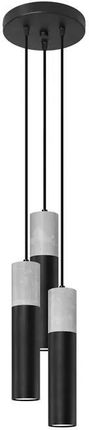 Lumes Czarna industrialna lampa wisząca tuba - S756-Borgis (E24132SL1081SL1081)