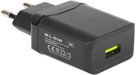 Blow Ładowarka Sieciowa USB QC3.0 18W Czarny