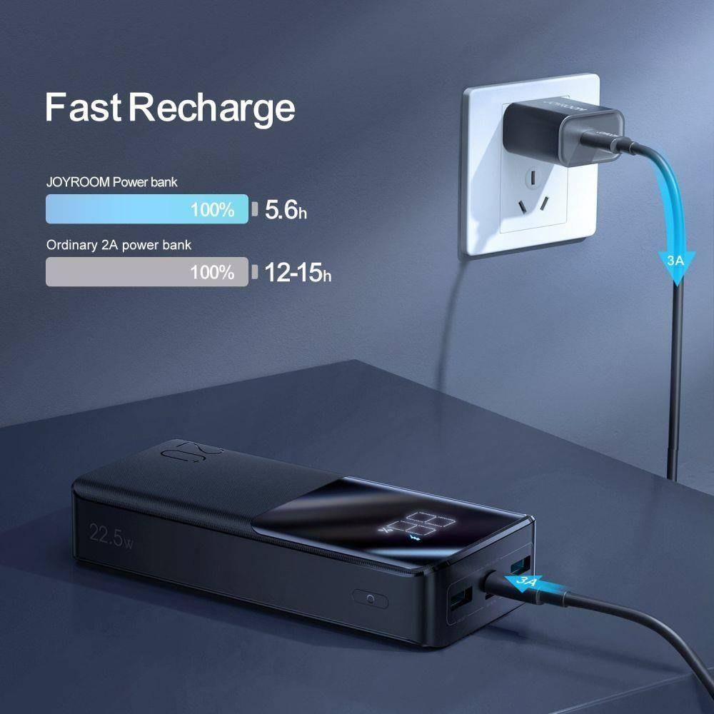 Powerbank 30000mAh 22.5W 2xUSB QC3.0 + USB-C PD3.0 + Micro USB