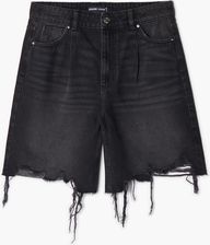 Cropp - Czarne jeansowe bermudy - Czarny