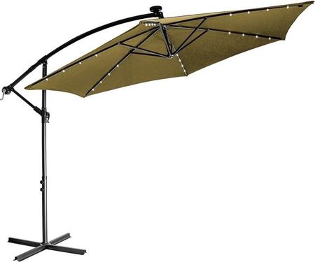 Stilist Parasol Ogrodowy Z Rączką 3 5M Khaki + Led