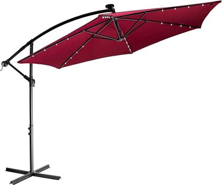 Stilista Parasol Ogrodowy Z Rączką 3 M Czerwony + Led