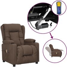 Rozk�adany Fotel Masuj�cy Podnoszony Kolor Taupe Tkanina 13452-3093441