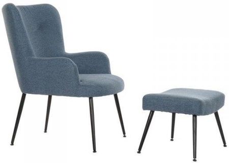 Dkd Home Decor Fotel Czarny Niebieski Metal (70 X 60 84 Cm) (2 Pcs) 10947032