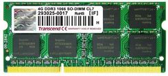 Pamięć RAM Transcend DDR3 4GB 204Pin SODIMM (TS4GAP1066S)