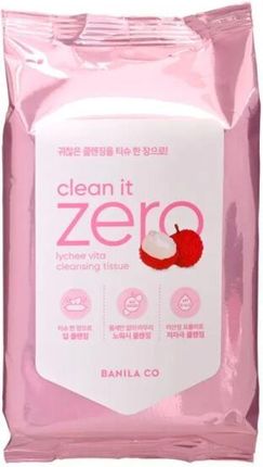 Banila Co Chusteczki Oczyszczające Do Twarzy 30 Szt. Clean It Zero Lychee Vita Cleansing Tissue Pink