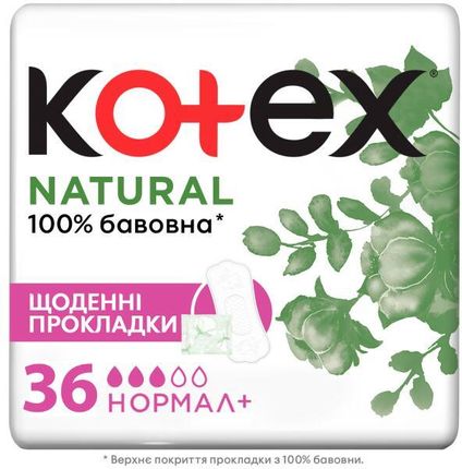 Kotex Wkładki Higieniczne 36 Szt. Natural Normal+ 36 Szt.