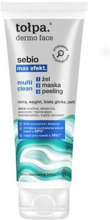 Tołpa Żel Do Mycia Twarzy 3W1 Tolpa Dermo Face Multi Clean  Gel Peeling Mask 100 ml