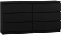 Zdjęcie M6 Malwa Komoda 140Cm 6 Szuflad Czarny 497590 - Brzeg