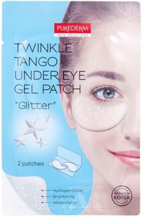 Purederm Rozświetlające Hydrożelowe Płatki Pod Oczy Twinkle Tango Under Eye Gel Patch Glitter 2 Szt.