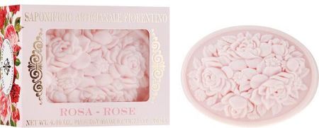 Saponificio Artigianale Fiorentino Roślinne Mydło W Kostce Róża Botticelli Rose Soap 125 G