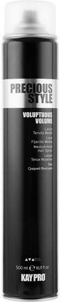 Kaypro Średnio Utrwalający Luksusowy Spray Do Włosów Zwiększający Objętość - Precious Style Volume Medium Hold Hairspray 500 Ml