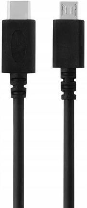 Kabel TYP C - Micro USB 3A 1,5m Przewód usbc czarn (52096)
