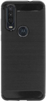 Etui Bumper Carbon LUX do Motorola One Action czar