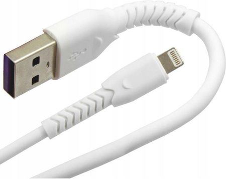 Kabel USB LIGHTNING do iPhone 1m WZMOCNIONY biały